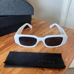 White Prada Sunglasses - Prada PR 17WS